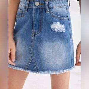 3/$10 Cat & Jack Distressed Blue Denim Skirt